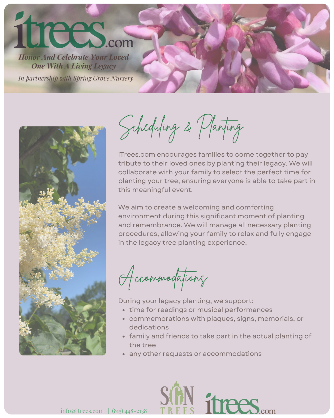 iTrees.com | Legacy Tree Program Flyer